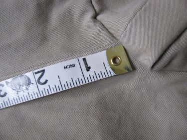 close up with measuring tape, hem using the inseam, #829