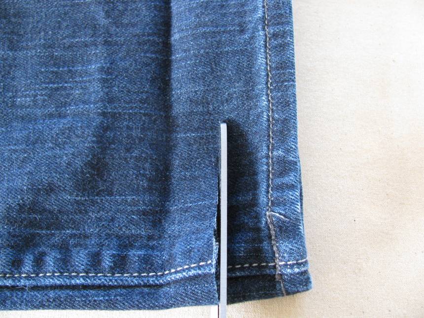 How To Hem Jeans Using The Original Hem – The Sewing Garden