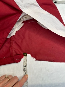 9606, measuring the height of the tear, how to fix a ripped hem