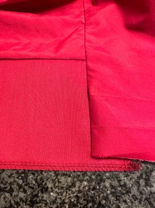 9638, rectangle with side seam sewn, right side showing, how to fix a ripped hem